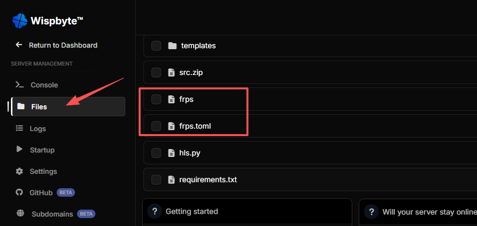 Wispbyte 免费容器VPS能跑 frp 吗？实测：一个端口照样玩转内网穿透！